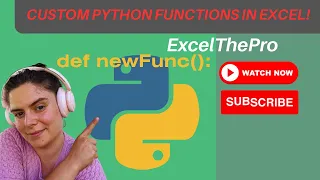 Python In Excel Custom Functions
