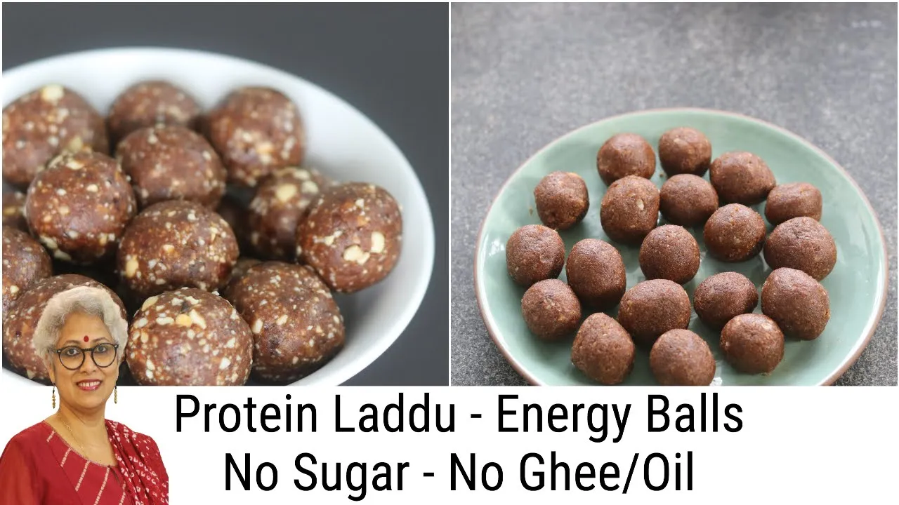 2 Healthy Protein Ladoo For Weight Loss - No Sugar - No Ghee /Oil - Energy Balls - Energy Laddu