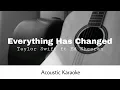 Download Lagu Taylor Swift ft. Ed Sheeran - Everything Has Changed (Acoustic Karaoke)