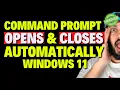 Command Prompt Window Opens and Closes Automatically in Windows 11