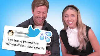 sydney sweeney and glen powell read thirst tweets