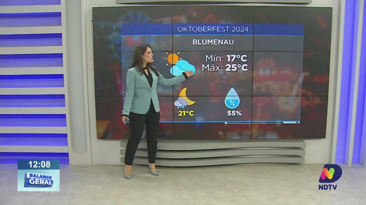 Confira a previsão do tempo para esta sexta-feira em Blumenau