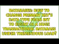 How to change primary key s data type from int to bigint in a huge transactional database under
