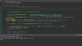 JOptionPane Basics and Method Overloading Java