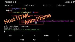 Host HTML Files using Termux in Phone