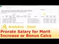 Excel for HR - Prorate Employee Salary for Merit Increase or Bonus Calculation