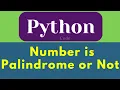 Number is Palindrome or Not Learning Prython Programming python for beginners