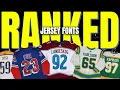 Every NHL Team s BEST Number Fonts RANKED 32-1