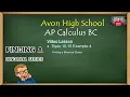 Avon High School - AP Calculus BC