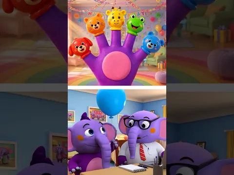🔵 Blue Balloon Song 🎈 | Hindi Finger Family #shorts
