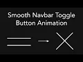 Personal Website with React - Animating Navbar Toggle Button Without Bootstrap