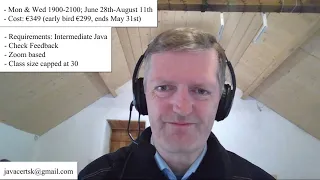 Java SE 8 OCA 1Z0-808 Preparation Course June 2021