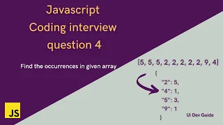 Find the occurrence in given array in JavaScript JavaScript interview coding questions uidevguide