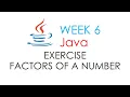 Factors of a Number Computer Programming 2 Java