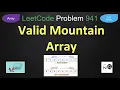 Valid Mountain Array valid mountain array leetcode 941
