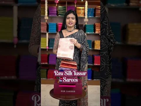 Booking 9653484447 Raw Silk Tussar Sarees💰 Price: 850+Shipping DSR Sarees | www.dsrsarees.com