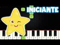 Brilha Brilha Estrelinha Piano e Teclado Iniciante Nivel Facil Tutorial