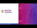 How to create a Multiple Selection in HTML