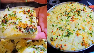 This viral recipe is worth trying | cheese garlic dhokla | garlic cheese dhokla recipe | suji dhokla
