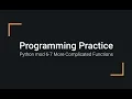 Python Practice Programming Module 6-7 Functions with Multiple Default Parameters that Return a Valu