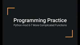 Python Practice Programming Module 6-7 Functions with Multiple Default Parameters that Return a Valu