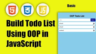 Todo list project using Object-Oriented Programming OOP in JavaScript for beginners 2022