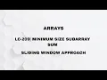 LeetCode 209 Minimum Size Subarray Sum Sliding Window Approach