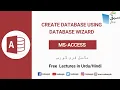 Create Database Using Database Wizard Computer Science Lecture Sabaq pk