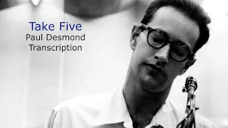 Take Five Dave Brubeck Paul Desmond S Eb Solo Transcribed By Carles Margarit 