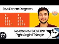 Java Triangle Pattern Programs Reverse Row Column Number ICSE