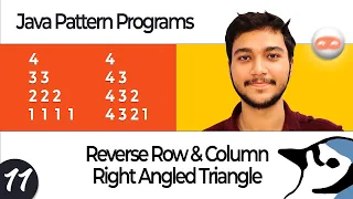 Java Triangle Pattern Programs Reverse Row Column Number ICSE