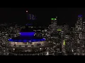 DRONE VIEWS: Seattle lit up in blue and green for the Seahawks!