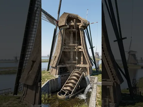 The Genius Engineering of the Dutch Windmill System #engineering #megaprojects