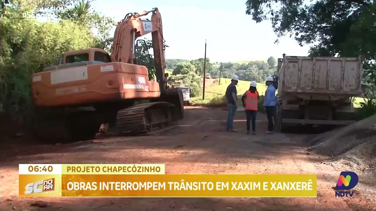 Projeto Chapecózinho: obras interrompem trânsito em Xaxim e Xanxerê