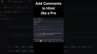 HTML Comments for Beginners