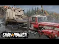 SnowRunner Massive Construction Rig Semi Trailer Delivery To The Drilling Site Michigan Black River