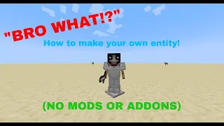 Minecraft HOW TO MAKE YOUR OWN ENTITY NO MODS OR ADDONS