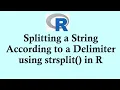 R programming tutorial Splitting a string according to a delimiter