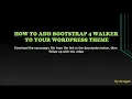 How to add bootstrap 4 walker to your WordPress theme