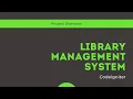 Library Management System Overview Codeigniter