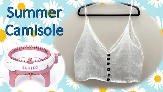 How to knit a Triangle Camisole Summer Knitting beginner project Sentro Knitting Machine