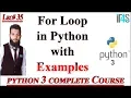 Python Tutorial in Urdu Hindi For Loop in Python For Loop Example Programs in Python