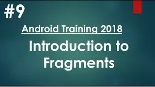 Android tutorial 2018 - 09
