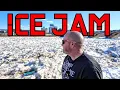 MAJOR Ice Jam SITUATION on Susquehanna River - Large Ice Formations Near Market St Bridge