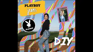 Pacsun Playboy bunny-inspired jeans DIY