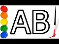Alphabet Coloring Pages for Kids Color Marker Learning ABC Letter Color Letters from A to Z
