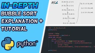 COMPLETE Bubble Sort Algorithm Tutorial In-Depth Whiteboard Explanation Python Coding Basics