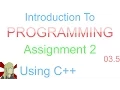 Introduction To Programming 3 5 Assignment 2