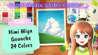 Download ✨ Unboxing Himi Miya Gouache 24 Colors 🎨 || Paint Studio Ghibli Clouds ☁ MP3