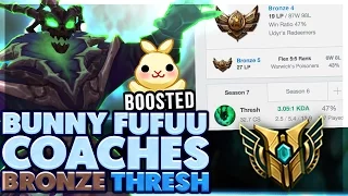 HOW TO CLIMB OUT OF ELO HELL | COACHING A BRONZE 4 THRESH MAIN | THRESH SUPPORT | BunnyFuFuu